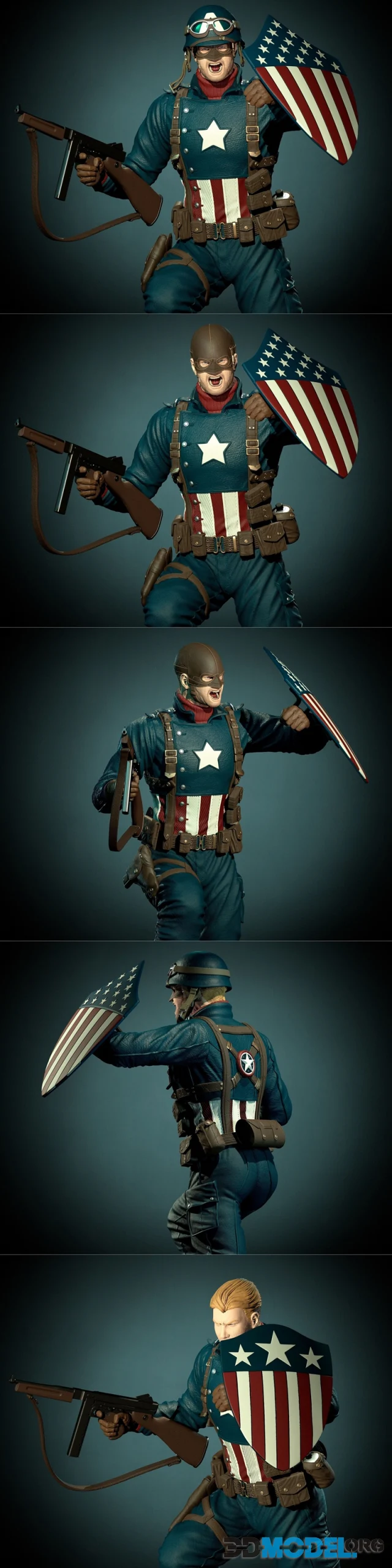 Captain America 1945 Super Soldier Statue – Printable