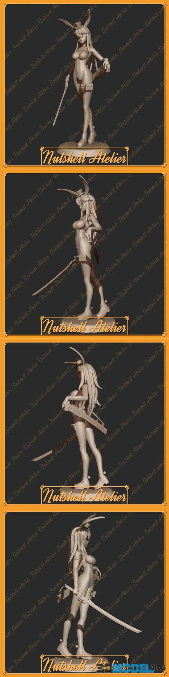 Nutshell Atelier - Battle bunny girl – Printable