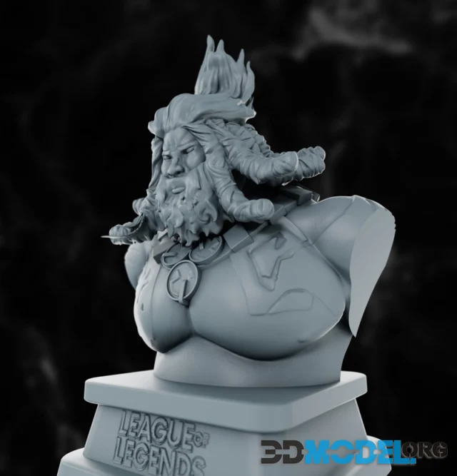 Udyr bust shot from league of legend – Printable