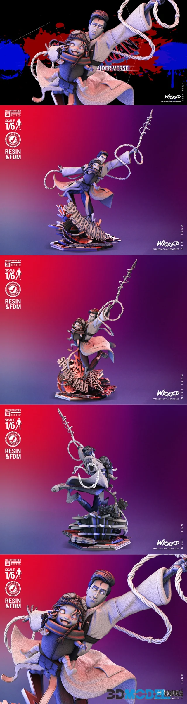 Wicked - Peter Parker and May Sculpture – Printable