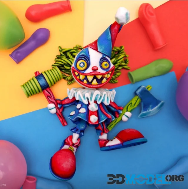 Articualted Creepy Clown – Printable