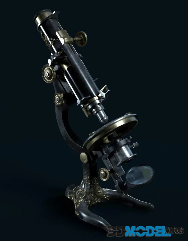Antique microscope (PBR)