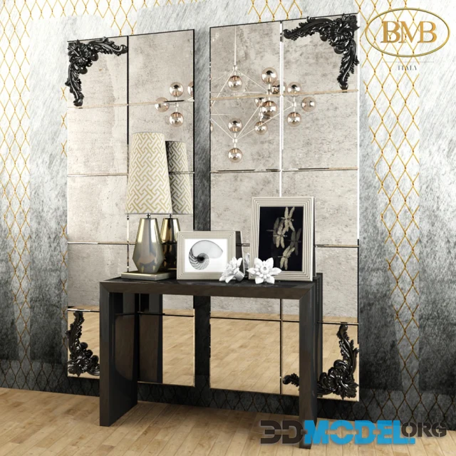 3D Model – BMB Italy mirror and console