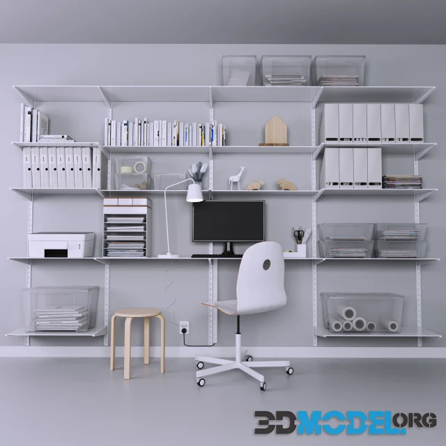 Collection Of Office Furniture With Stationery