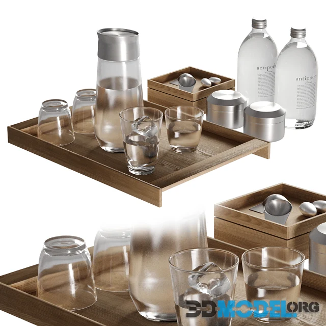 Decorative set 04 with carafe