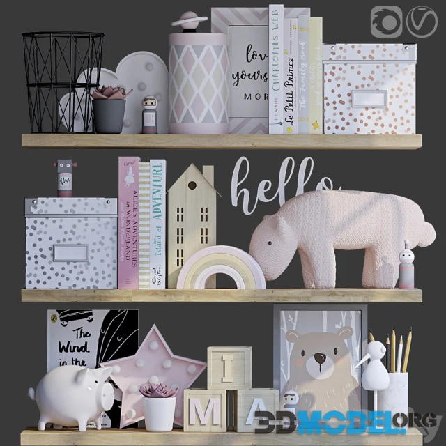 Decorative set for baby girl