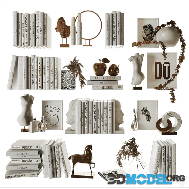 Decorative shelf filling set 9