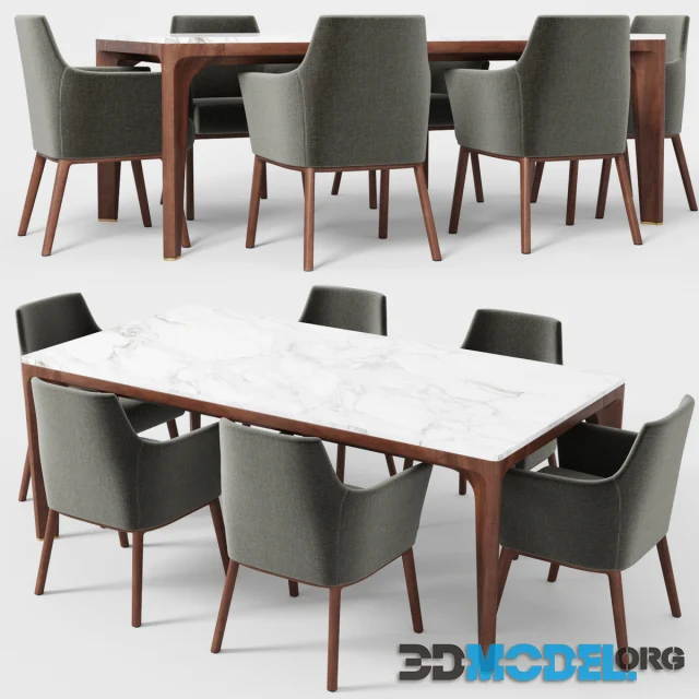 3D Model – Giorgetti Alina armchair Anteo table