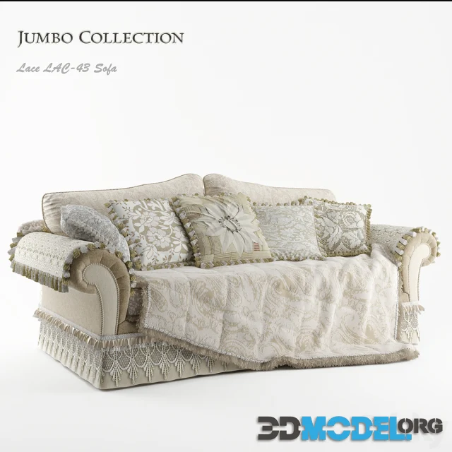 Jumbo Collection Promenade Lace LAC-43 3-seat sofa