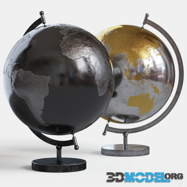 3D Model – Metal globe