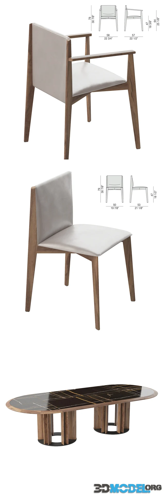 Porada Thayl Table and Ionis Chairs