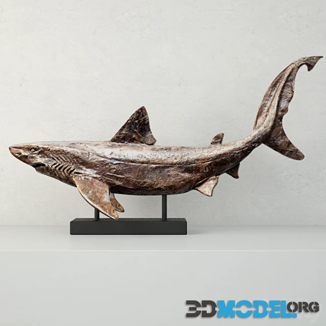 Relief of a Swimming Shark