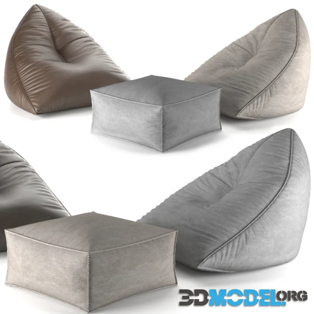 Set of poufs SAIL POUF TAUPE