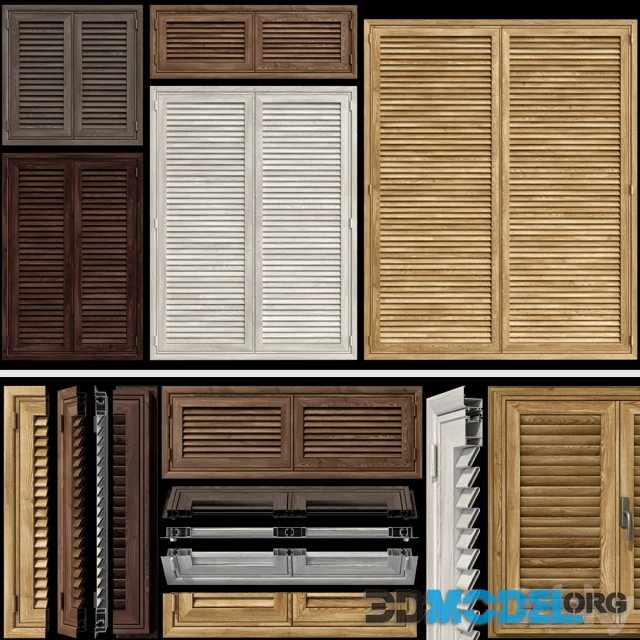 3D Model – Shutter system for windows and doors set