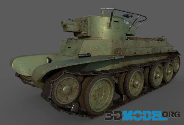 3D Model – Soviet Tank BT-7A (PBR)