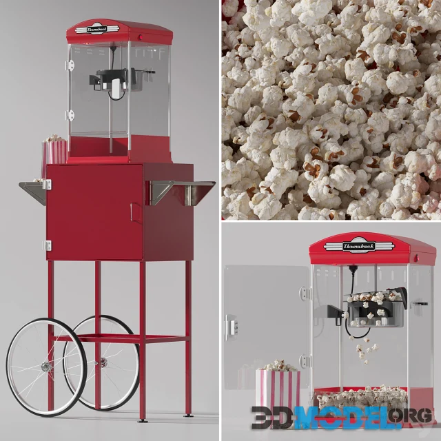 Throwback Movie Theater Popcorn Machine with Cart
