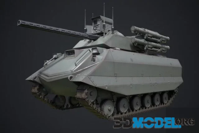 Uran-9 combat multifunctional robotic complex (PBR)
