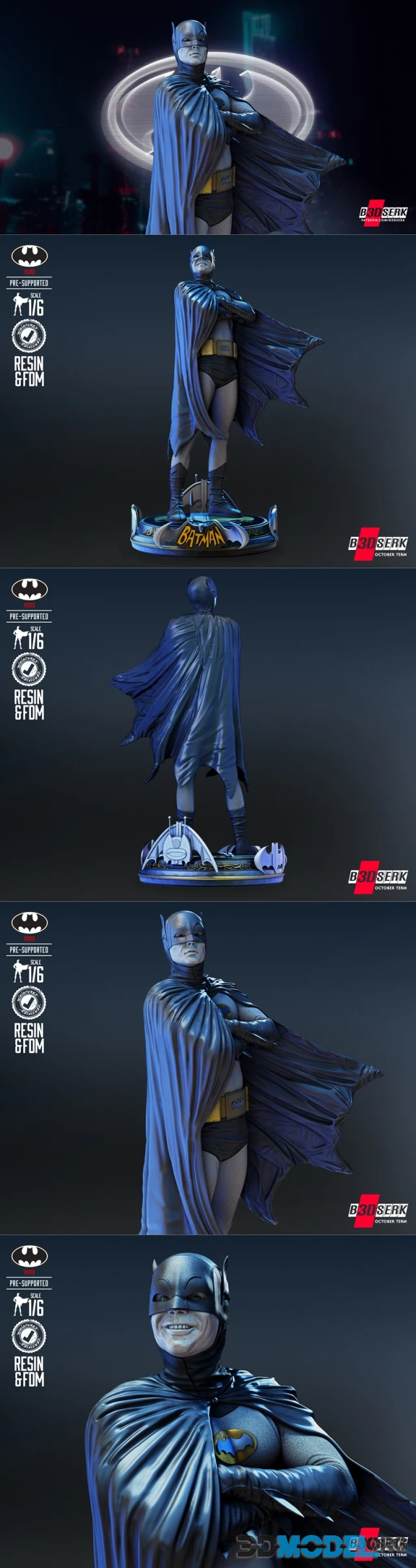 B3DSERK - Batman Adam West Statue – Printable