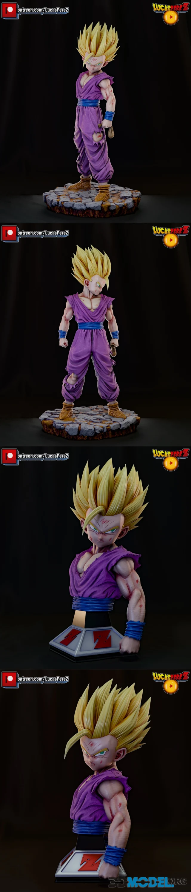 Gohan SSJ2 Regular Figure and Bust – Printable