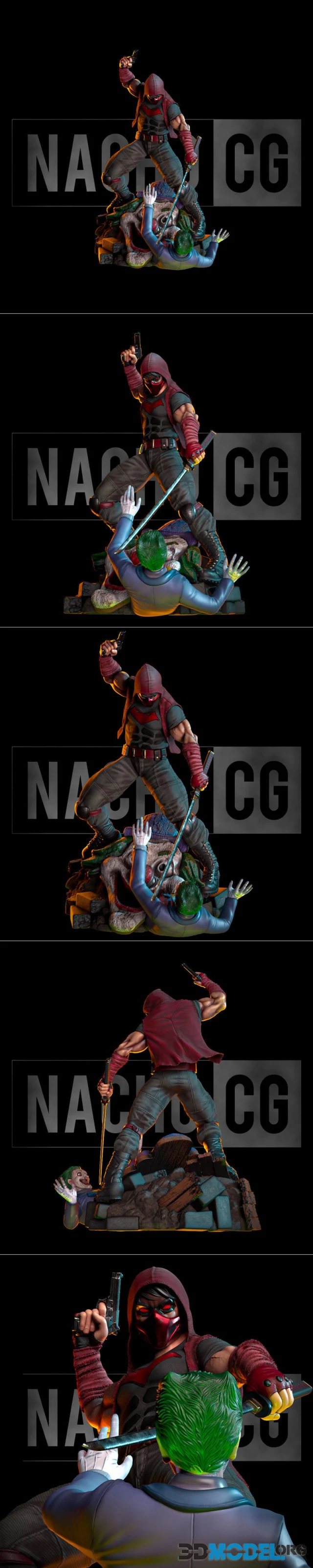 Fan Art - Red Hood Revenge - Diorama – Printable
