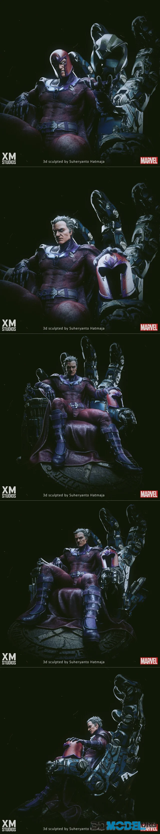 XM Studios - Magneto on Throne – Printable