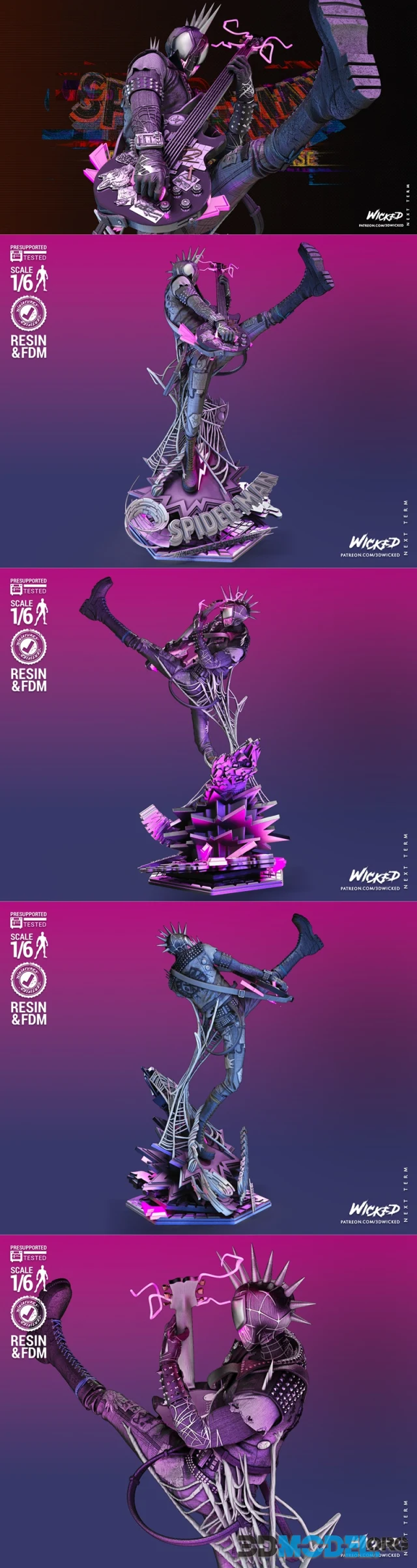Wicked - Spider Punk Statue – Printable