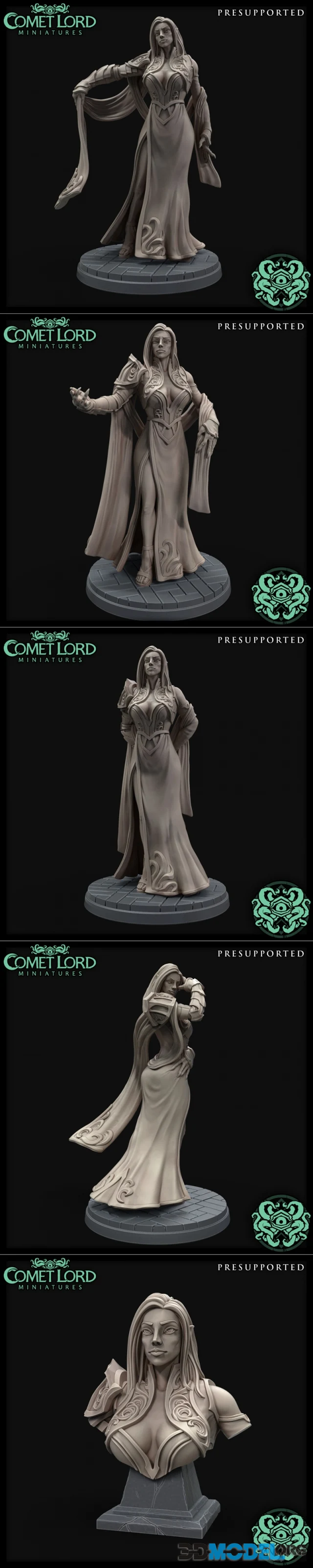 Comet Lord Miniatures - Ysabelle Vampire Lady – Printable