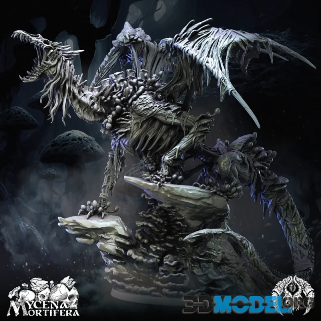 Bestiarum Miniatures - Fungal Dragon – Printable