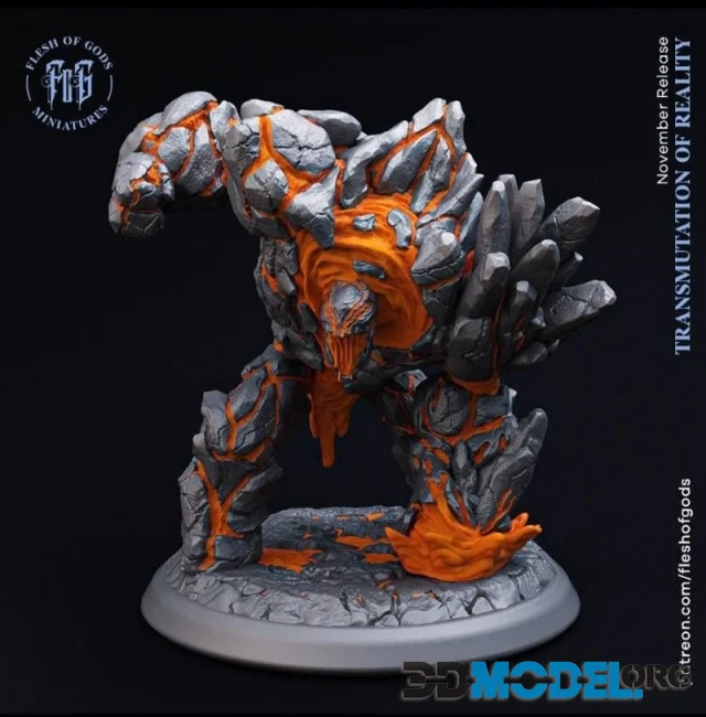 Monster - Lava Golem – Printable