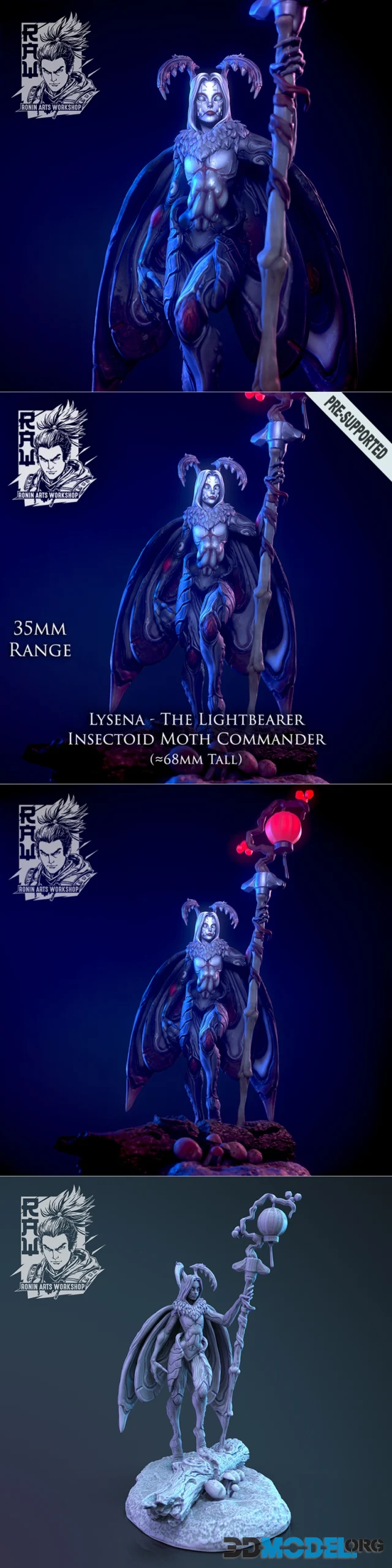 Lysena the lightbearer - Moth woman – Printable