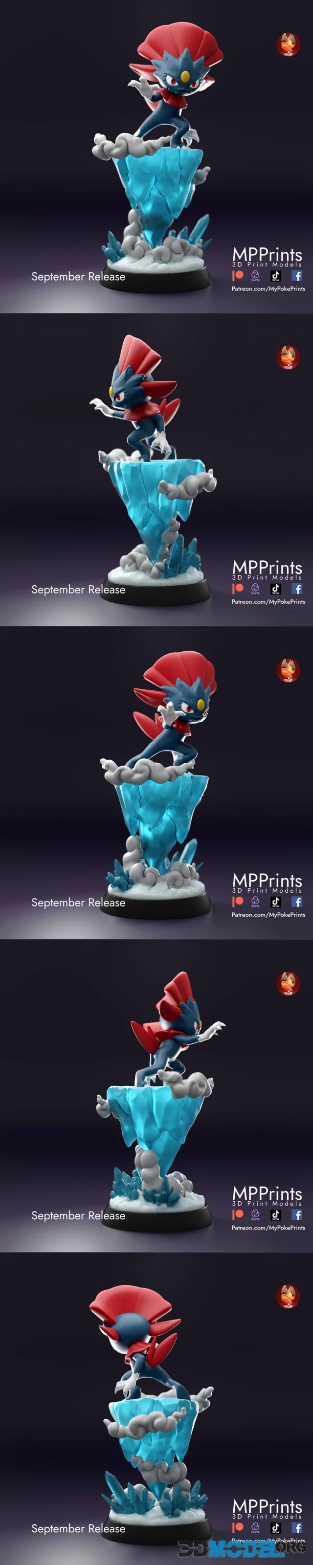Weavile Statue – Printable