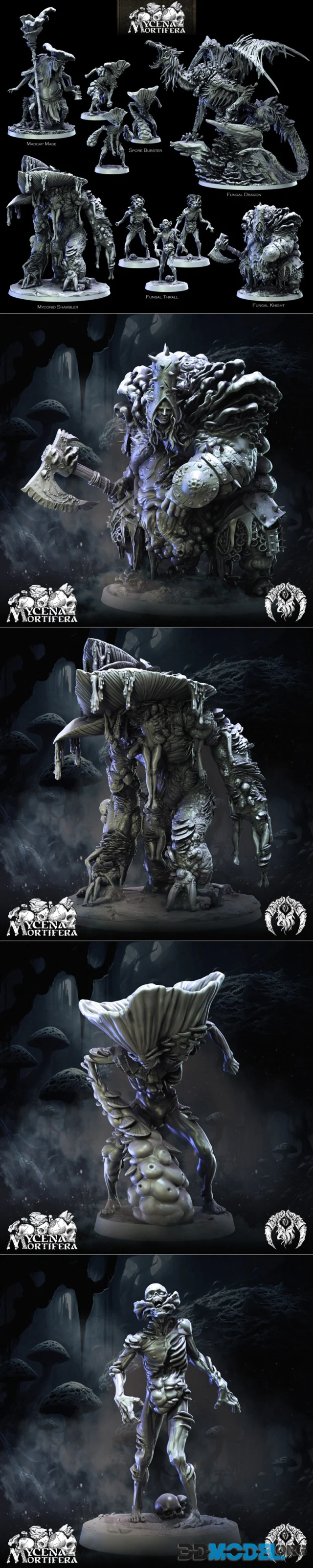 Bestiarum Miniatures - Mycena Mortifera Collection – Printable