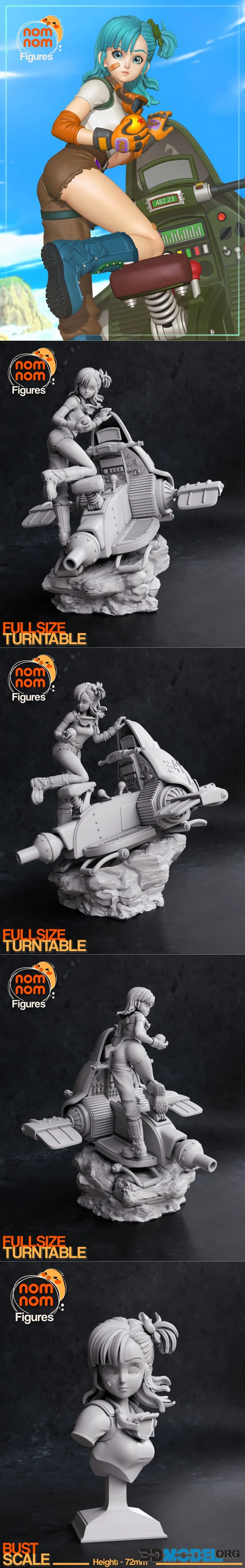 Nomnom Figures - Bulma from Dragon Ball – Printable