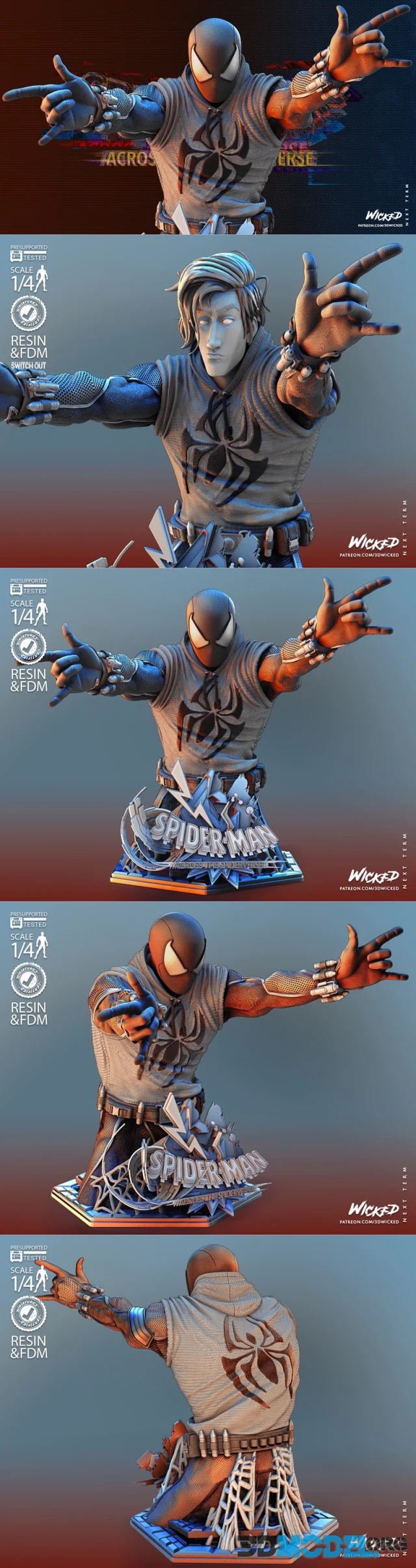 Wicked - Scarlet Spider Bust – Printable