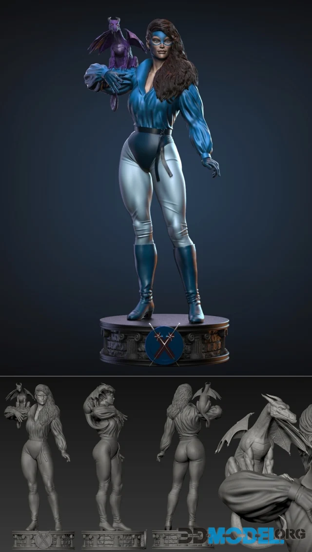 Biobreed Studios - Shadowcat and Lockheed – Printable