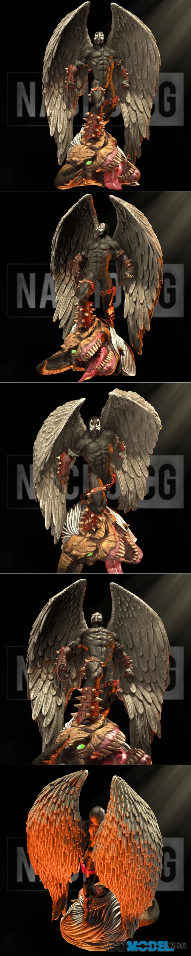 Fan Art - Spawn Wings of Redemption Statue – Printable
