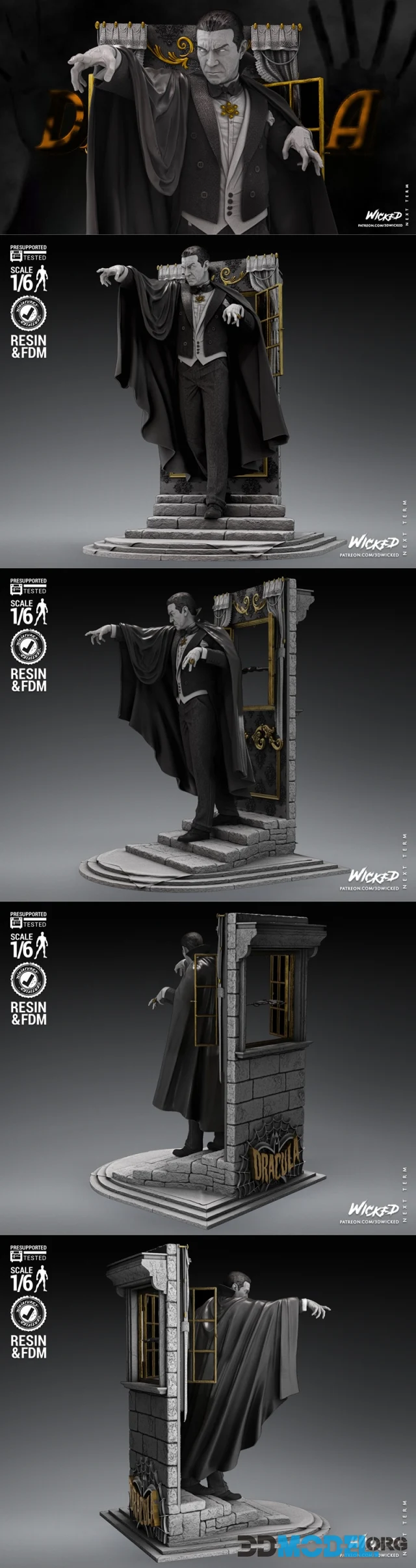 Wicked - Dracula Sculpture – Printable