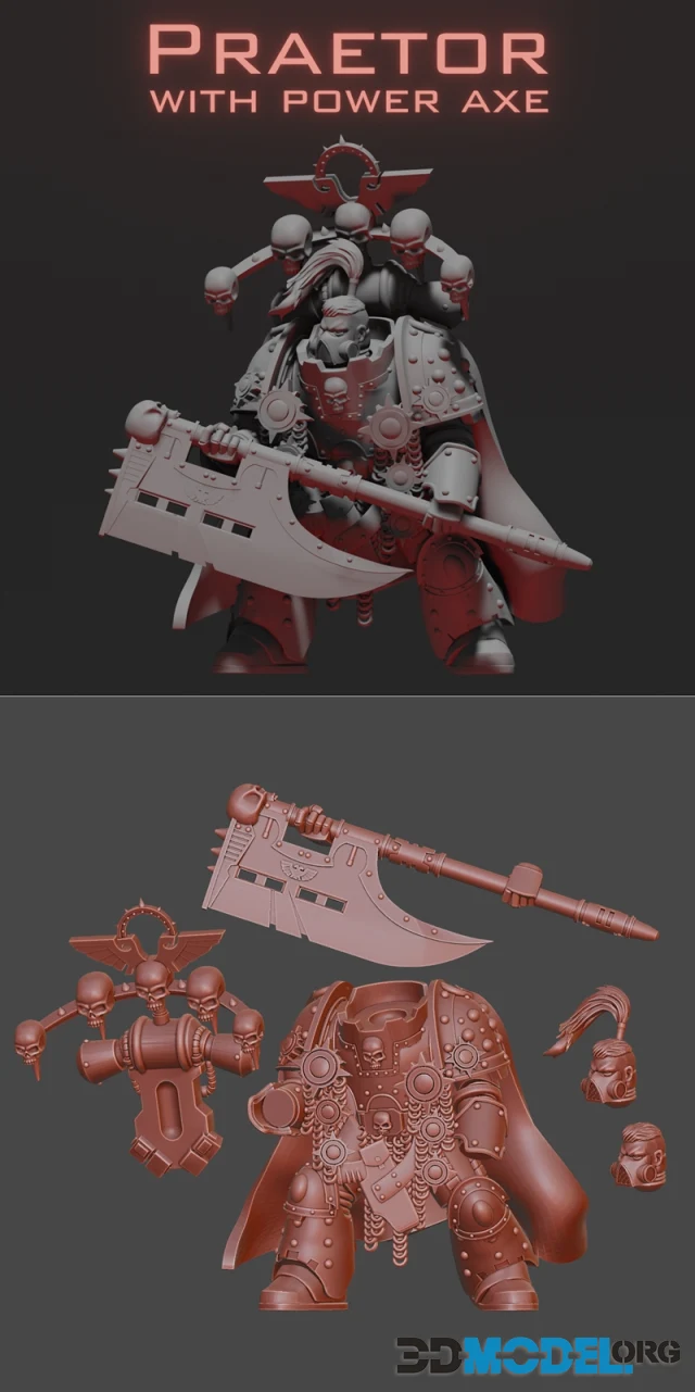 Praetor with power axe – Printable