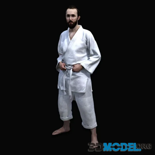 3D Scan Man Sport Taekwondo (PBR)