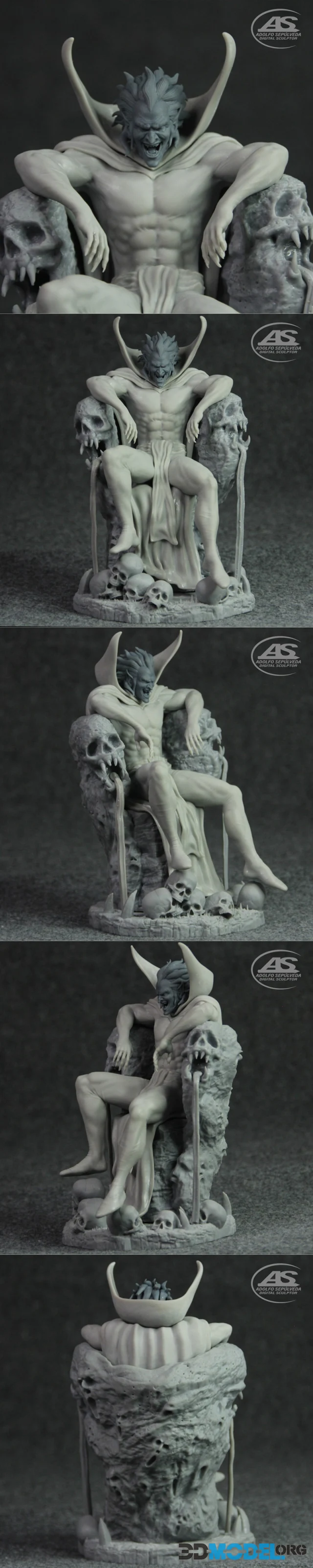 Mephisto on Throne by Adolfo Sepúlveda – Printable