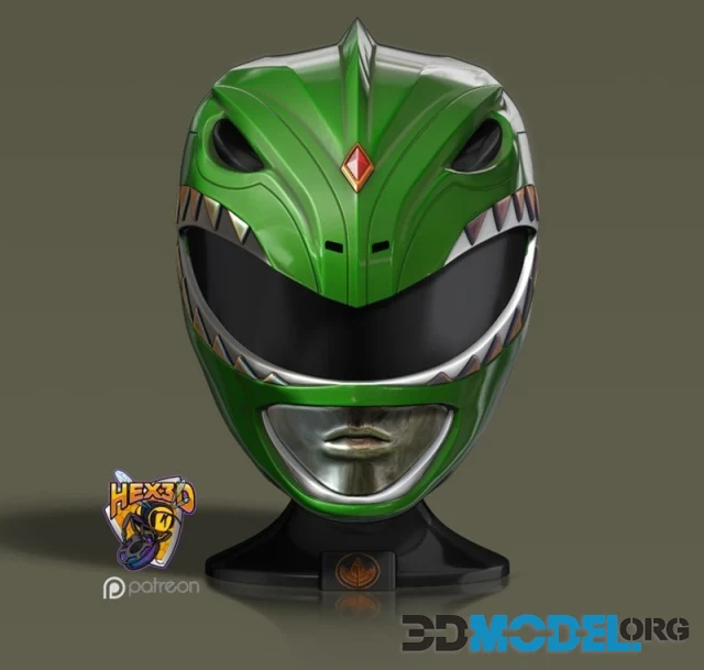 Hex3D - Green Ranger Helmet V2 – Printable