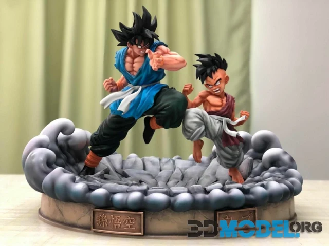 Goku vs Uub – Printable