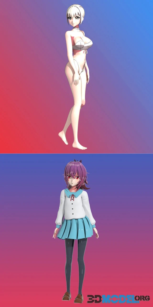 Mio Bikini Girl and Kurage Aoba – Printable
