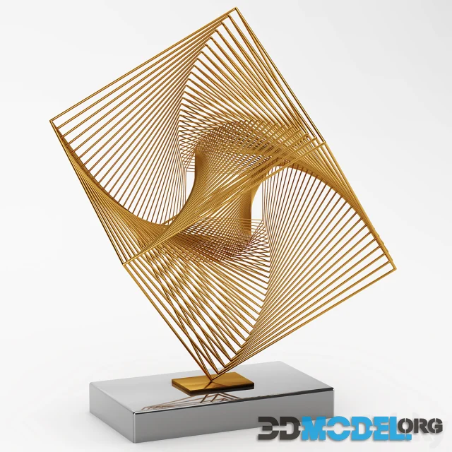 Abstract sculpture hypercube