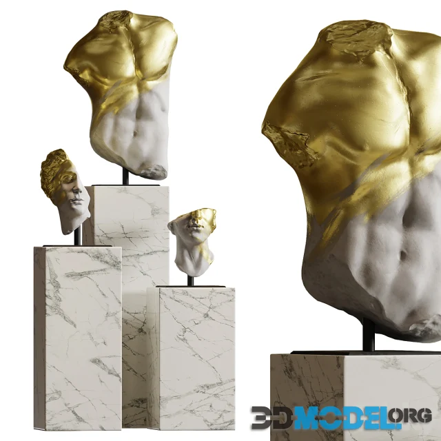 3D Model Composition of sculptures