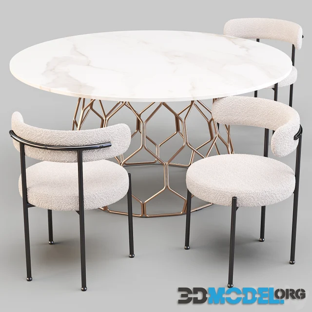 Dining Set CB2 (Circuit Table and Inesse Chair)