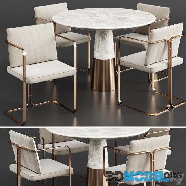 Dinning Set 6 (S2 MURENA chair and CB2 VEX table)