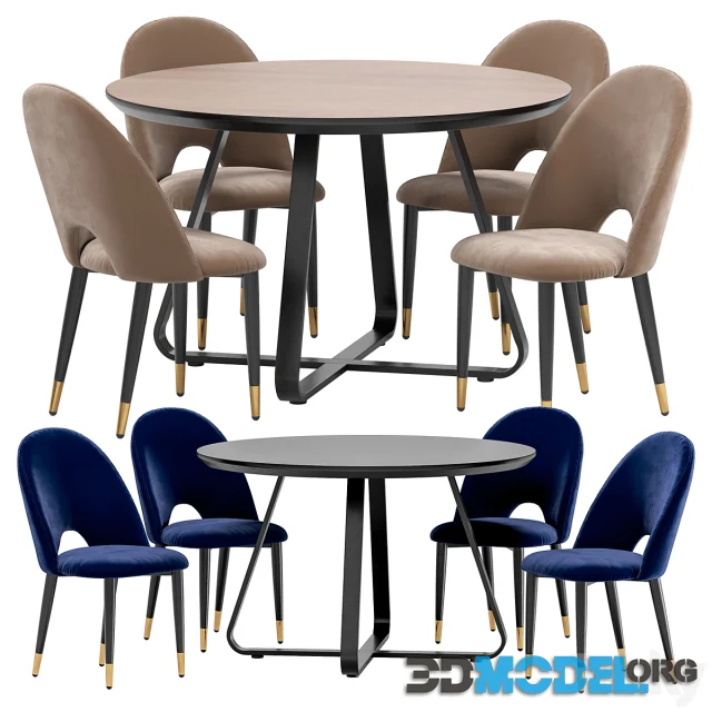 Iris dining chair and Toronto table