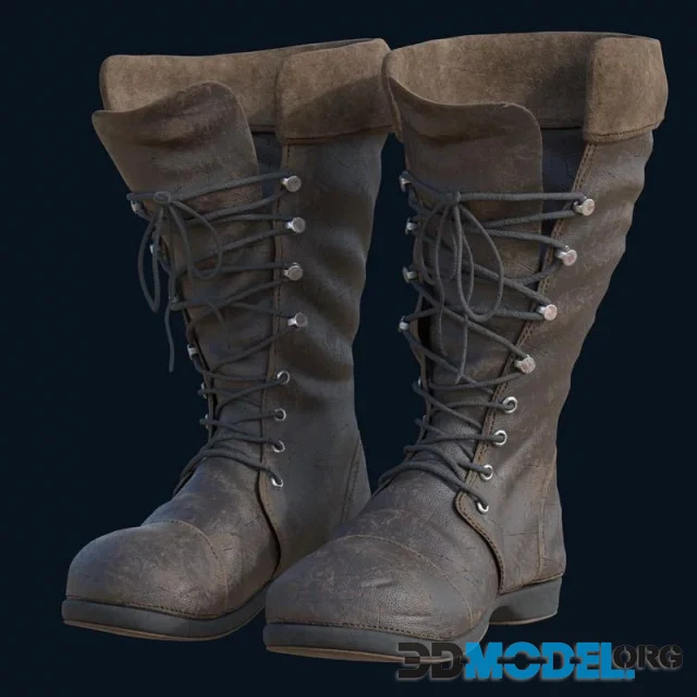 3D Model – Leather Boot (PBR)