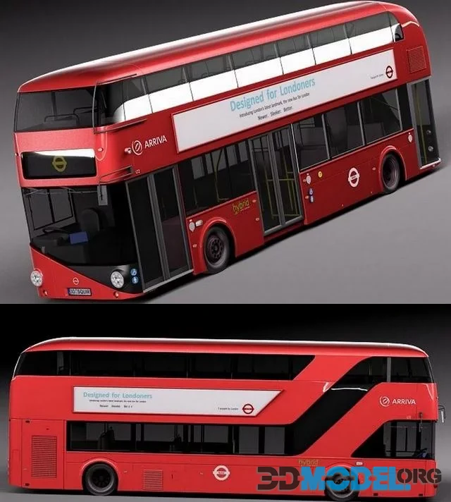 3D Model – London Bus LT2 Arriva (PBR)